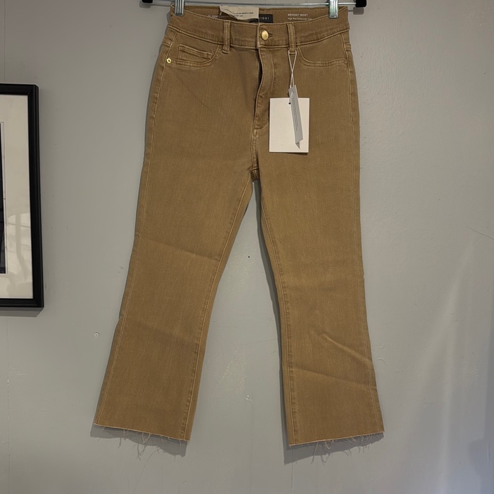 DL1961 Tan Flare Wide Leg Jeans